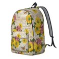 thumbnail image 2 of Sunflower and Hydrangea Cream Pattern Backpack for School, Cute School Bag with Adjustable Shoulder Straps and Padded Back, 15.7"x11.8"x5.5", 2 of 5