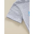 thumbnail image 5 of Suealasg 2Pcs Kids Baby Boys Summer Baseball Outfits Short Sleeve Letter Print T-Shirts Tops Shorts Sets 6M 1T 2T 3T 4T Toddler Boys Clothes, 5 of 6