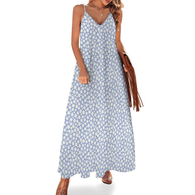 Lindo vestido de noche sin mangas con flores de primavera y verano para mujer, vestidos de baile, ropa de mujer, novedades 2024