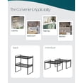 thumbnail image 2 of LLC Étagère de Cuisine Empilable Cadre en Acier - Rangement Gain de Place pour Salle de Bain, Chambre, Bureau, et Plus (Lot de 2), 2 of 5