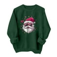 thumbnail image 4 of Cadancy Christmas Shirts for Women 2025 Trendy Long Sleeve Pullover Cute Santa Claus Print Sweatshirts Crewneck Funny Xmas Holiday Party Tops Loose Winter Clothes, 4 of 5