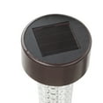 thumbnail image 4 of Bronze Outdoor Solar Integrated LED Textured Glass Path Lights (6-Pack), 4 of 5