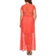 thumbnail image 4 of Ella Samani Women's Plus Size Lace Wrap Maxi Dress with Tie Waist, 4 of 5