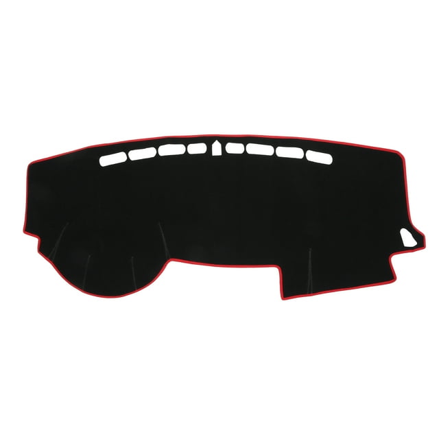 Cubierta de tablero de ofertas únicas, tapete antideslizante para consola central del automóvil para Kia Rio 2011-2014, poliéster negro y rojo, 1 pieza