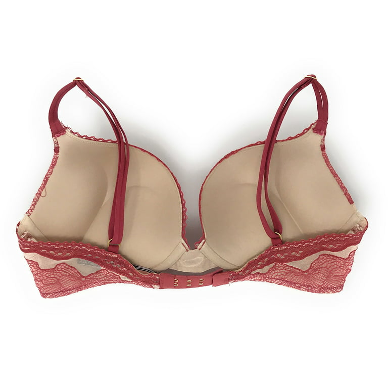 Victoria's Secret Bombshell Add-2-Cups Push-Up Bra 38C Mulberry Daisy Lace  