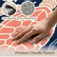 thumbnail image 6 of ODIKA 6'x9' Washable Area Rug Theme Nautical Door Turtle Coral Seashell Reef Wave Border Scatter for Queen Size Bedroom, Under Bed, Master Suite, Easy Care, Non-Shedding, 6 of 7