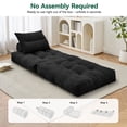thumbnail image 5 of BEHOST 86" 4 Pack Large Futon Sofa Bed for Adults, 3-in-1 Convertible Folding  Chair Bed Sleeper Chair, Black, 5 of 8