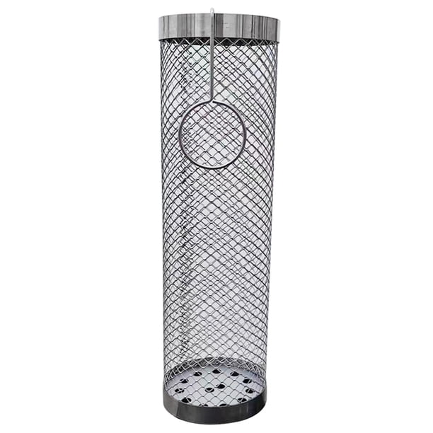 Jaula para barbacoa Bandeja portátil para astillas para picnic Camping Hoguera Fiesta (Grande 30 cm) JShteea Para Estrenar