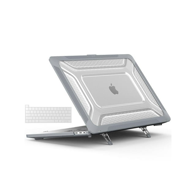Compatible with MacBook Pro 16 inch Case 2020 2019 Release A2141 with Touch Bar & Touch ID, Heavy Duty Plastic Hard Shell Case with Fold Kickstand & Keyboard Cover Skin