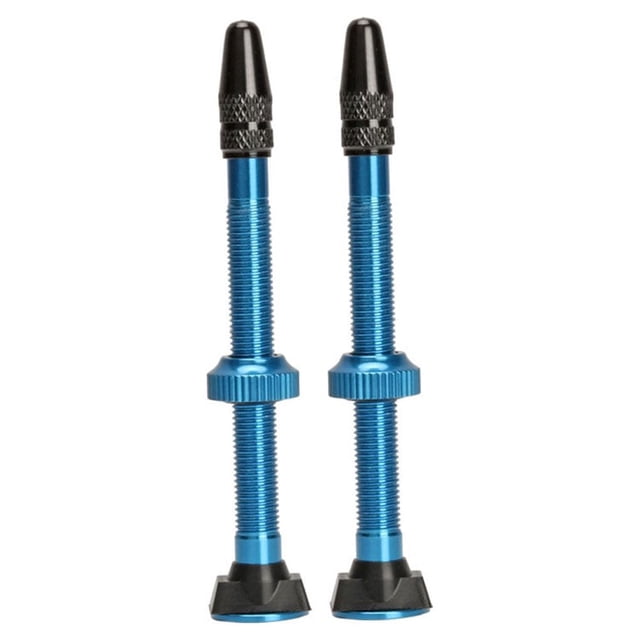 Wosthever 2 piezas 60mm neumático sin cámara válvula recta bicicleta de carretera válvulas de neumático DIY Ciclismo Azul