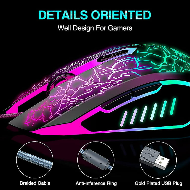BENGOO Gaming Mouse Wired, Ergonomic Gamer Laptop PC Sweden