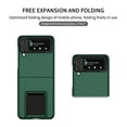 thumbnail image 2 of SaniMore for Samsung Galaxy Z Flip 3 6.7 inch Slim Case, Military Grade Shockproof Hard PC Cover Built-in Invisible Folding Bracket Kickstand Thickened Lens Frame for Samsung Z Flip 3, Green, 2 of 10