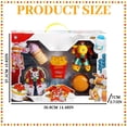 thumbnail image 3 of Jindong Food Transforming Robot Toys Hamburger French Fries More Early Educational Brain for Kids Adults Multicolor, 3 of 9