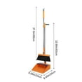 thumbnail image 3 of kkbbma under $5 Brooms And Dustpan, 180 Degree Rotatable Broom and Dustpan Set,Standing Storage Broom Dustpan Combo,Self Cleaning Teeth Broom for Home,Indoor Outdoor Cleaning Tool Set, 3 of 6