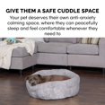 thumbnail image 2 of Cama Redonda para Perro Pequeño Furhaven Gris Lujo Autocalentable de Imitación de Piel Lavable, 2 of 8