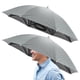 thumbnail image 1 of Sombrero Paraguas con Banda de 26" [2 Pcs] - Sombrero de Sol Plegable Manos Libres para Pesca, Jardinería, Senderismo y Camping [Gris], 1 of 7