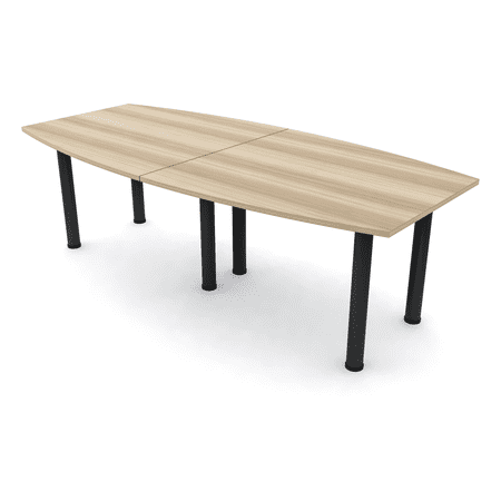 8 Person Boat Shaped Conference Table Post Legs Power And Data
