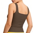 thumbnail image 3 of Sleeveless Slim-Fit Tank Top for Women Square Neck Solid Color Cami Soft Breathable Stretchy Basic Layering Top for 2026 Daily Casual Wear, 3 of 7