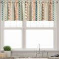 thumbnail image 3 of Ambesonne African Valance & Curtain, Folk Borders, 55"x45", Orange Blue Pale Yellow, 3 of 6