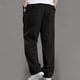 thumbnail image 4 of Pantalones largos, pantalones cargo para hombre, pantalones rectos ajustados de color liso, pantalones deportivos casuales para exteriores, pantalones de algodón para hombre, 4 of 5