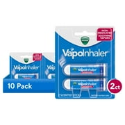 (10 pack) Vicks Vapo Inhaler, Soothing Non-Medicated Vapor Inhaler with Menthol Scent, 2 Count