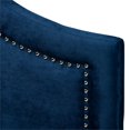 thumbnail image 3 of Baxton Studio Rita Tête de Lit en Velours et Bois Queen Bleu Marine, 3 of 6