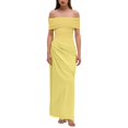 thumbnail image 1 of Vestido informal transparente de un solo hombro para mujer - Dos piezas, primavera/verano, S-L, 1 of 8