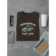 thumbnail image 3 of Wonderful Fast Life Retro Car T-Shirt Men -Image by Shutterstock, Male 3X-Large, 3 of 4