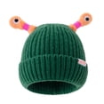 thumbnail image 1 of Sonducket Bonito gorro de punto oscuro que brilla, fibras acrílicas duraderas y cómodo de llevar, gorro de pequeño monstruo brillante Sombreros verde oscuro, 1 of 6