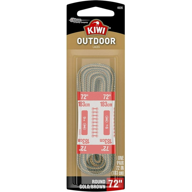 KIWI Outdoor Round Laces Brown 72'' 1 pair