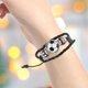 thumbnail image 3 of Pulsera de fútbol de 3 piezas, pulsera trenzada con dijes de fútbol, pulsera de fútbol, 3 of 7