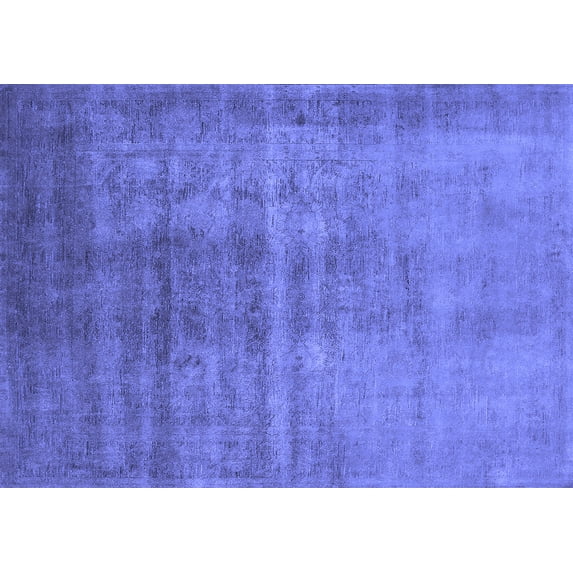 Ahgly Company Indoor Rectangle Oriental Blue Industrial Area Rugs, 2' x 5'