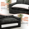 thumbnail image 6 of Centilab Convertible Sofa Bed, Loveseat Sleeper Sofa, 3 in 1 Folding Couch Bed with 2 Pillows, Pull Out Floor Couch for Living Room Bedroom Lounge, Black, 6 of 9