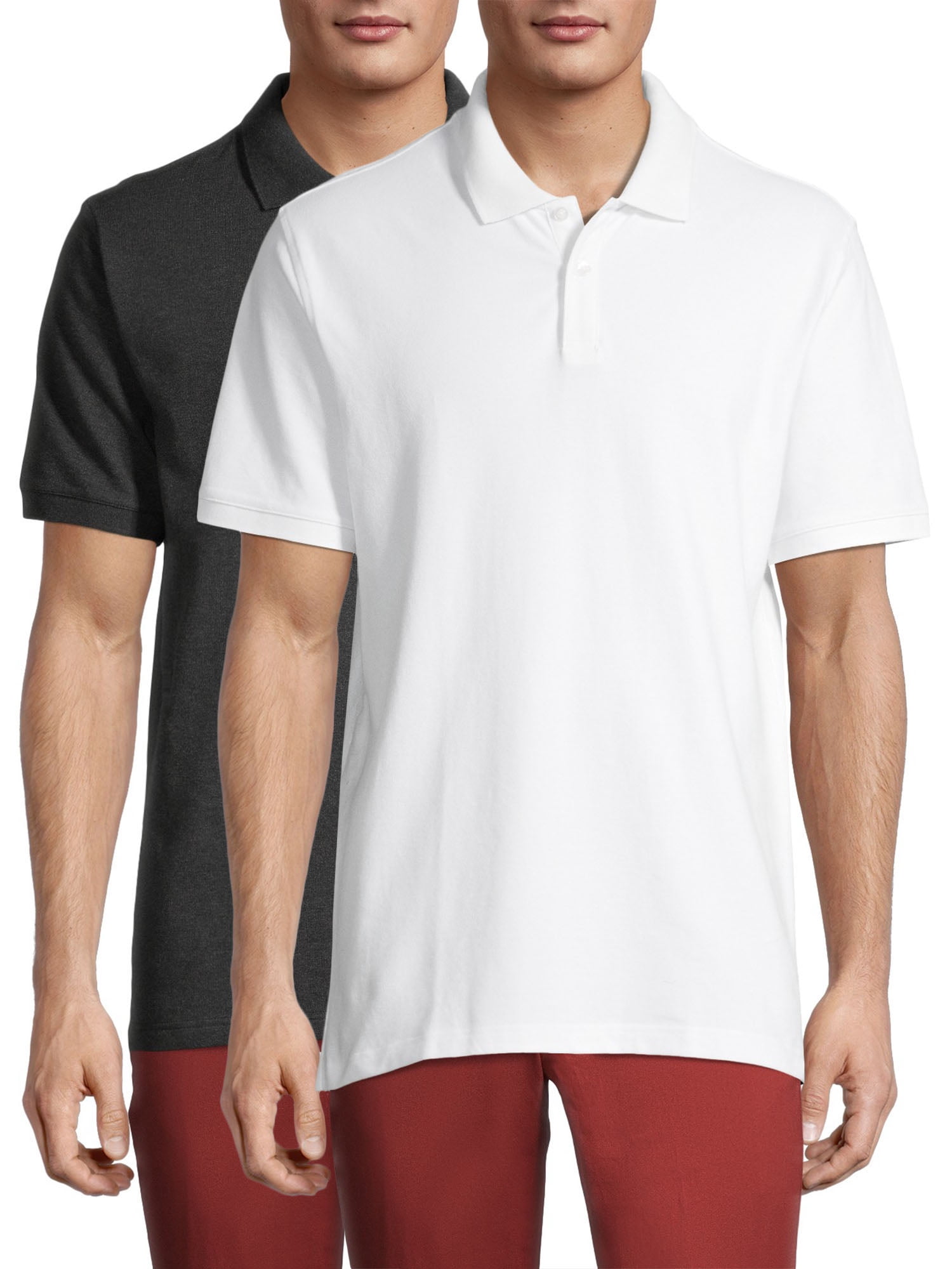 George Men's Stretch Pique Polo (2 Pack 