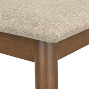 TMS Newington Indoor Dining Bench, Walnut/Mocha