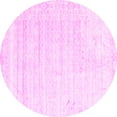 thumbnail image 1 of Ahgly Company Indoor Round Solid Pink Modern Area Rugs, 6' Round, 1 of 4