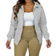 thumbnail image 2 of Women's Zip Up Y2K Hoodies Casual Long Sleeve Plus Size Track Jackets with Pockets, 2 of 5