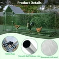 thumbnail image 4 of Large Chicken Runs Coop with Metal Wire Fence Enclosure,Walk-in Poultry Cage Chicken Hen House with Roof Shed for Outdoor Yard Backyard Family Farm Farmhouse, 4 of 7