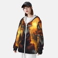 thumbnail image 3 of Vsdgher Sunset Maple Tree Fox Print Adult Hoodie Shirts Rash Guard for Men Women,Long Sleeve Sun Protection Fishing Shirts for Athletic Running Swim-Large, 3 of 7