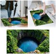 thumbnail image 2 of TIELUTT Front Door Mat with A Brick Patterned Bottom 3D Trap Carpet For the Living Room and Throw Blanket with Pom Poms Fuzzy Area Rug for Bedroom Rugs Living Room Well Dressed Home Blanket Large Bed, 2 of 7