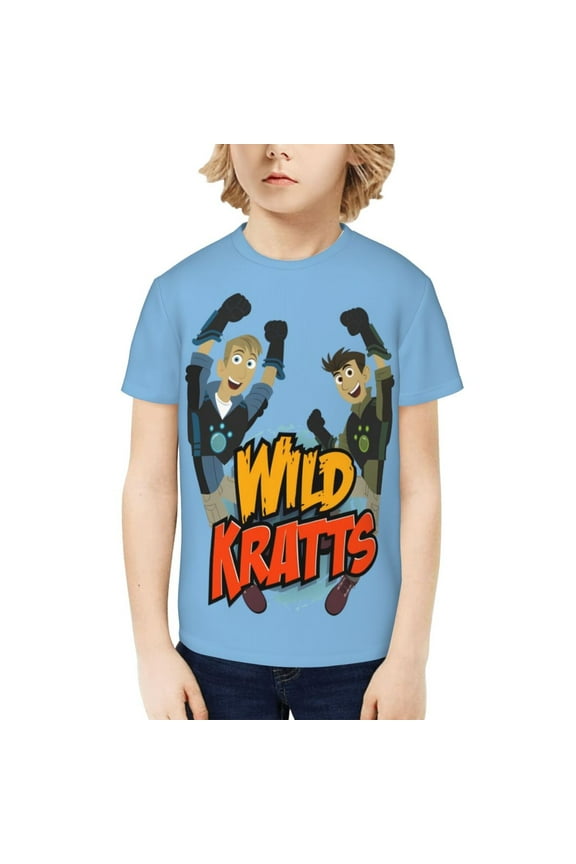 Wild Kratts Kids T-Shirt 3d Printed Graphic T-Shirts Boys And Girls Short Sleeve Shirts For Youth Kids Small