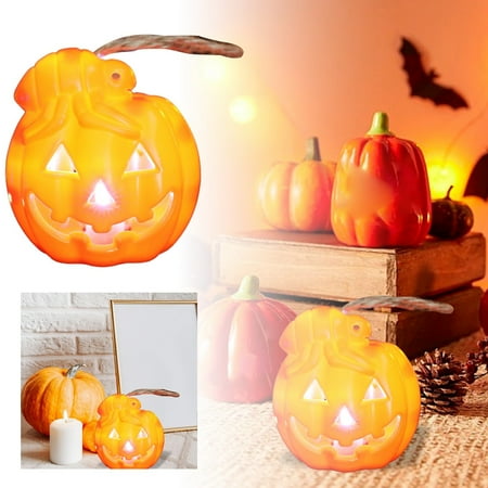 

Guibest Pumpkin Electronic Candle Decoration Prop Portable Candlestick Night Light Festival Atmosphere Ornament
