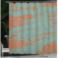 thumbnail image 3 of Ambesonne Rust Color Shower Curtain, Weathered Grunge Design, 69"Wx84"L, Cadet Blue Pale Cinnamon, 3 of 4