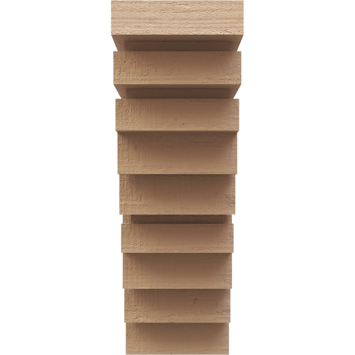 6"W x 12"D x 18"H Classic Landon Rough Cedar Woodgrain TimberThane Corbel, Primed Tan