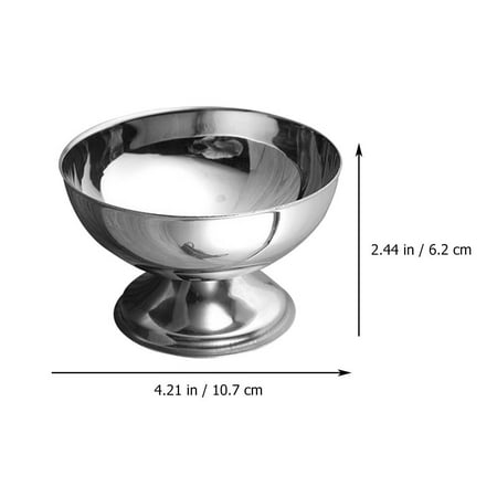 

1Pc Stainless Steel Salad Cup Ice Cream Bowl Dessert Fruit Snack Candy Cup