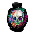 thumbnail image 2 of Nueva sudadera con capucha de calavera con estampado 3D, tendencia callejera, sudadera de moda urbana para hombre, suéter informal de otoño, tops de gran tamaño, 2 of 4
