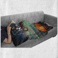 thumbnail image 6 of Happy Camper Soft Flannel Fleece Throw Blanket, Aurora Borealis Night Sky and Tent Bonfire Typography Nature Themed Print, Cozy Plush for Indoor and Outdoor Use, 70" x 90", Multicolor, by Ambesonne, 6 of 6