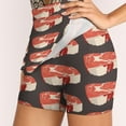 thumbnail image 3 of Steak Illustration Women's skirt Sport Skort Skirt With Pocket Fashion Korean Style Skirt 4Xl Skirts Steak Meat Meat Lover For, 3 of 6