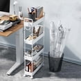 thumbnail image 3 of Household Floor Storage Rack Living Room Bedroom Storage Trolley Movable Multi-layer Kitchen Gap Storage Rack, 3 of 4