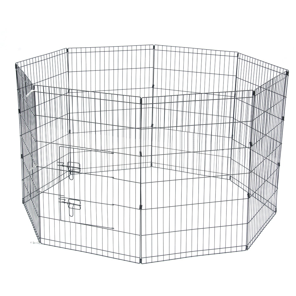 36" Tall Wire Fence Pet Dog Folding Exercise Yard 8 Panel Metal Playpen 